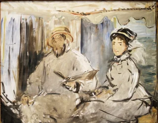 Monet in seinem Atelier